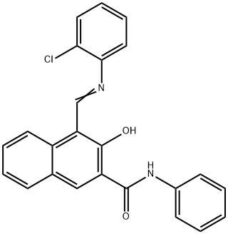 4-{[(2-chlorophenyl)imino]methyl}-3-hydroxy-N-phenyl-2-naphthamide 结构式