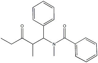 N-methyl-N-(2-methyl-3-oxo-1-phenylpentyl)benzamide 结构式