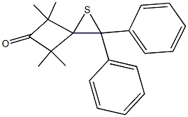 4,4,6,6-tetramethyl-2,2-diphenyl-1-thiaspiro[2.3]hexan-5-one 结构式