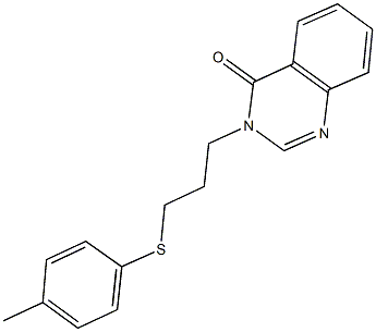 3-{3-[(4-methylphenyl)sulfanyl]propyl}-4(3H)-quinazolinone 结构式