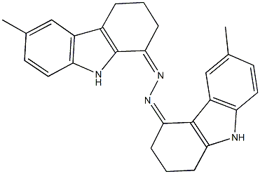 6-methyl-2,3,4,9-tetrahydro-1H-carbazol-1-one (6-methyl-1,2,3,9-tetrahydro-4H-carbazol-4-ylidene)hydrazone 结构式