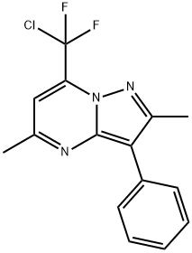 7-[chloro(difluoro)methyl]-2,5-dimethyl-3-phenylpyrazolo[1,5-a]pyrimidine 结构式