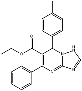 ethyl 7-(4-methylphenyl)-5-phenyl-4,7-dihydro[1,2,4]triazolo[1,5-a]pyrimidine-6-carboxylate 结构式