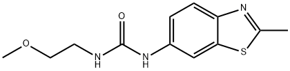 N-(2-methoxyethyl)-N'-(2-methyl-1,3-benzothiazol-6-yl)urea 结构式