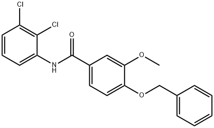 4-(benzyloxy)-N-(2,3-dichlorophenyl)-3-methoxybenzamide 结构式