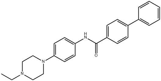 N-[4-(4-ethyl-1-piperazinyl)phenyl][1,1'-biphenyl]-4-carboxamide 结构式
