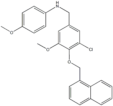 N-[3-chloro-5-methoxy-4-(1-naphthylmethoxy)benzyl]-N-(4-methoxyphenyl)amine 结构式