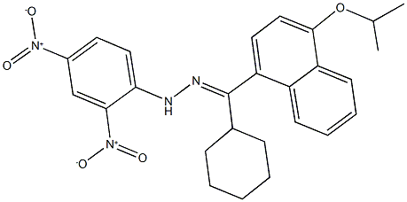 (E)-cyclohexyl(4-isopropoxy-1-naphthyl)methanone {2,4-dinitrophenyl}hydrazone 结构式
