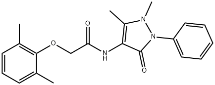 N-(1,5-dimethyl-3-oxo-2-phenyl-2,3-dihydro-1H-pyrazol-4-yl)-2-(2,6-dimethylphenoxy)acetamide 结构式