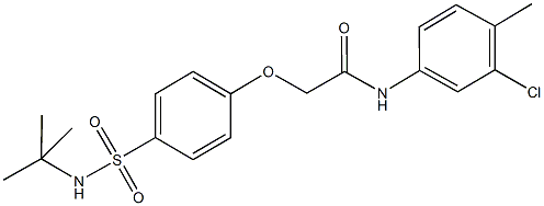 2-{4-[(tert-butylamino)sulfonyl]phenoxy}-N-(3-chloro-4-methylphenyl)acetamide 结构式