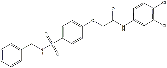 2-{4-[(benzylamino)sulfonyl]phenoxy}-N-(3,4-dichlorophenyl)acetamide 结构式