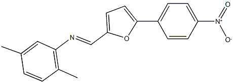 2,5-dimethyl-N-{[5-(4-nitrophenyl)-2-furyl]methylene}aniline 结构式