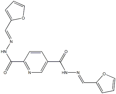 N'~2~,N'~5~-bis(2-furylmethylene)-2,5-pyridinedicarbohydrazide 结构式