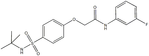 2-{4-[(tert-butylamino)sulfonyl]phenoxy}-N-(3-fluorophenyl)acetamide 结构式