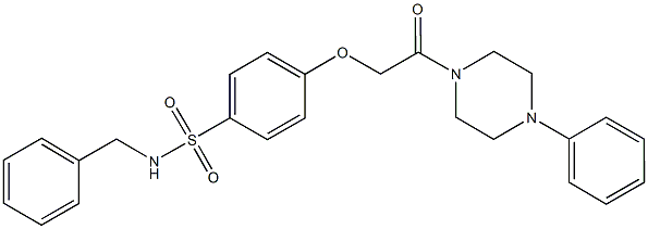 N-benzyl-4-[2-oxo-2-(4-phenyl-1-piperazinyl)ethoxy]benzenesulfonamide 结构式