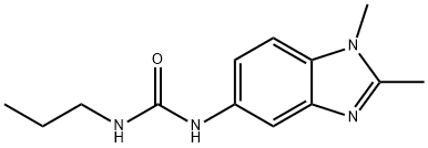 N-(1,2-dimethyl-1H-benzimidazol-5-yl)-N'-propylurea 结构式