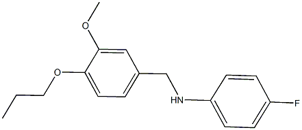 N-(4-fluorophenyl)-N-(3-methoxy-4-propoxybenzyl)amine 结构式