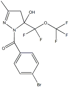 1-(4-bromobenzoyl)-5-[difluoro(trifluoromethoxy)methyl]-3-methyl-4,5-dihydro-1H-pyrazol-5-ol 结构式