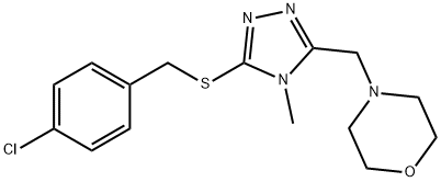 4-chlorobenzyl 4-methyl-5-(4-morpholinylmethyl)-4H-1,2,4-triazol-3-yl sulfide 结构式