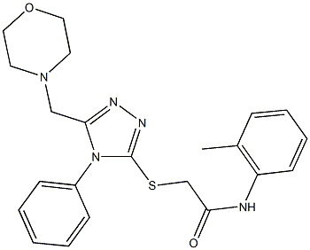 N-(2-methylphenyl)-2-{[5-(4-morpholinylmethyl)-4-phenyl-4H-1,2,4-triazol-3-yl]sulfanyl}acetamide 结构式