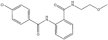 2-[(4-chlorobenzoyl)amino]-N-(2-methoxyethyl)benzamide 结构式