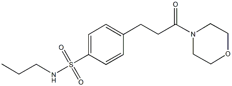 4-[3-(4-morpholinyl)-3-oxopropyl]-N-propylbenzenesulfonamide 结构式