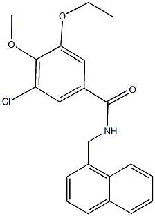 3-chloro-5-ethoxy-4-methoxy-N-(1-naphthylmethyl)benzamide 结构式