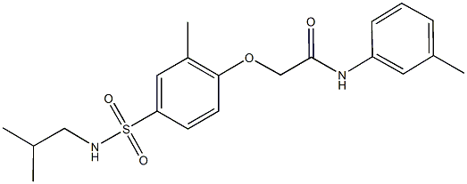 2-{4-[(isobutylamino)sulfonyl]-2-methylphenoxy}-N-(3-methylphenyl)acetamide 结构式