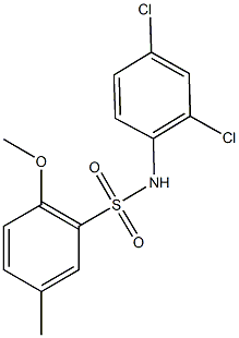 N-(2,4-dichlorophenyl)-2-methoxy-5-methylbenzenesulfonamide 结构式