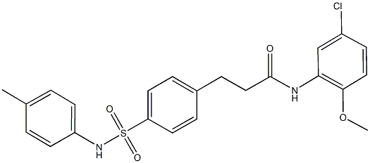 N-(5-chloro-2-methoxyphenyl)-3-[4-(4-toluidinosulfonyl)phenyl]propanamide 结构式