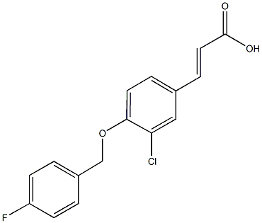 3-{3-chloro-4-[(4-fluorobenzyl)oxy]phenyl}acrylic acid 结构式