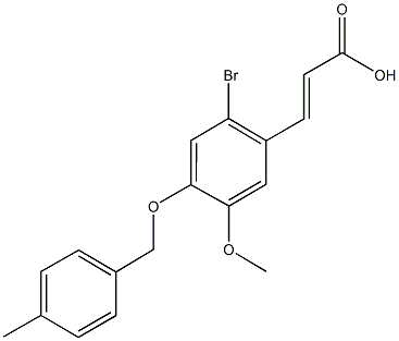 3-{2-bromo-5-methoxy-4-[(4-methylbenzyl)oxy]phenyl}acrylic acid 结构式