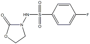 4-fluoro-N-(2-oxo-1,3-oxazolidin-3-yl)benzenesulfonamide 结构式