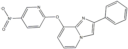 8-({5-nitro-2-pyridinyl}oxy)-2-phenylimidazo[1,2-a]pyridine 结构式