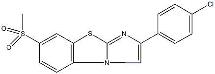 2-(4-chlorophenyl)imidazo[2,1-b][1,3]benzothiazol-7-yl methyl sulfone 结构式