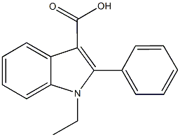 1-ethyl-2-phenyl-1H-indole-3-carboxylic acid 结构式