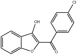 (4-chlorophenyl)(3-hydroxy-1-benzofuran-2-yl)methanone 结构式
