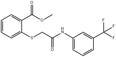 methyl 2-({2-oxo-2-[3-(trifluoromethyl)anilino]ethyl}sulfanyl)benzoate 结构式