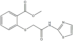 methyl 2-{[2-oxo-2-(1,3-thiazol-2-ylamino)ethyl]sulfanyl}benzoate 结构式