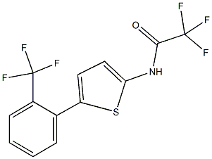 2,2,2-trifluoro-N-{5-[2-(trifluoromethyl)phenyl]-2-thienyl}acetamide 结构式