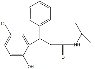 N-(tert-butyl)-3-(5-chloro-2-hydroxyphenyl)-3-phenylpropanamide 结构式