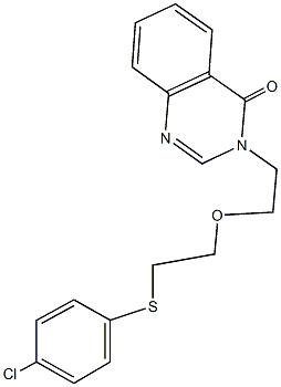 3-(2-{2-[(4-chlorophenyl)sulfanyl]ethoxy}ethyl)-4(3H)-quinazolinone 结构式