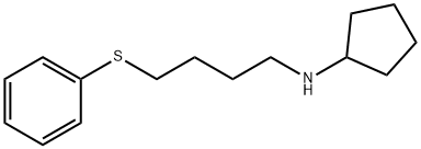 N-cyclopentyl-N-[4-(phenylsulfanyl)butyl]amine 结构式