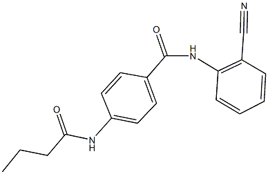 4-(butyrylamino)-N-(2-cyanophenyl)benzamide 结构式