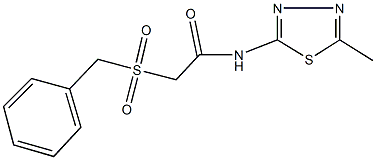2-(benzylsulfonyl)-N-(5-methyl-1,3,4-thiadiazol-2-yl)acetamide 结构式