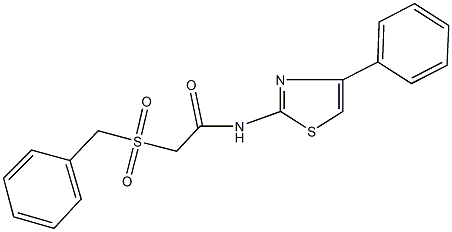 2-(benzylsulfonyl)-N-(4-phenyl-1,3-thiazol-2-yl)acetamide 结构式