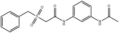 N-[3-(acetylamino)phenyl]-2-(benzylsulfonyl)acetamide 结构式