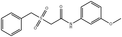 2-(benzylsulfonyl)-N-(3-methoxyphenyl)acetamide 结构式