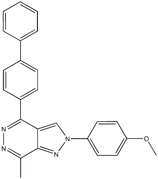 4-(4-[1,1'-biphenyl]-4-yl-7-methyl-2H-pyrazolo[3,4-d]pyridazin-2-yl)phenyl methyl ether 结构式