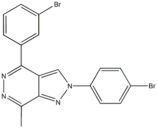 4-(3-bromophenyl)-2-(4-bromophenyl)-7-methyl-2H-pyrazolo[3,4-d]pyridazine 结构式